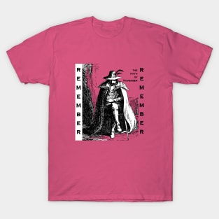 Remember Remember Guy Fawkes Illustration T-Shirt